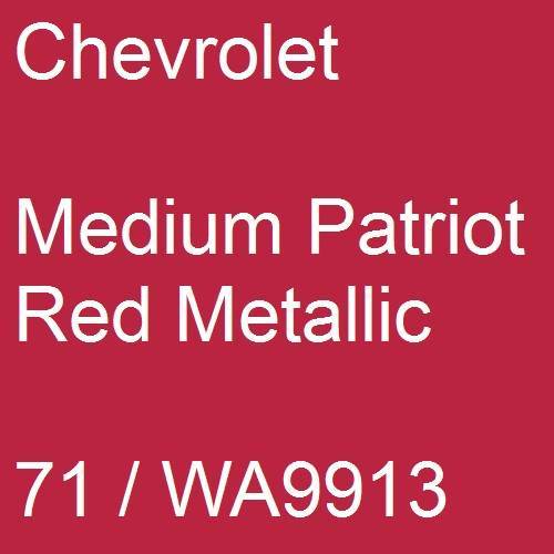 Chevrolet, Medium Patriot Red Metallic, 71 / WA9913.